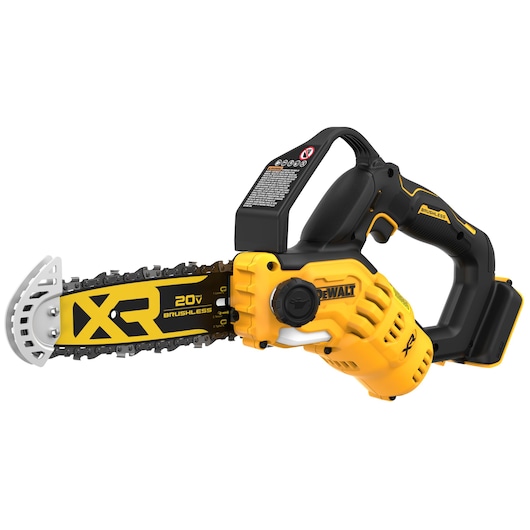 Pruning Chainsaw white background in 3/4 front view
