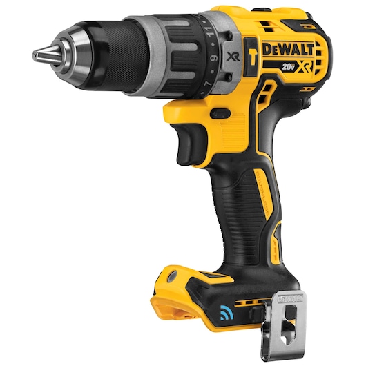Profile of Cordless Compact Hammer drill with Tool Connect.