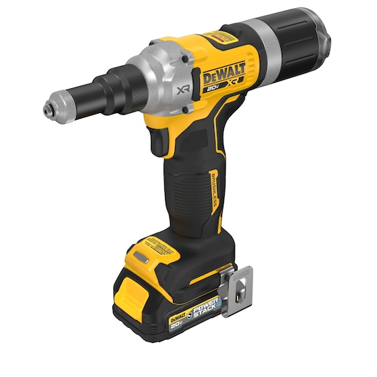 DEWALT 20V MAX XR(®) 1/4 Rivet Tool top front angled view (tool only)