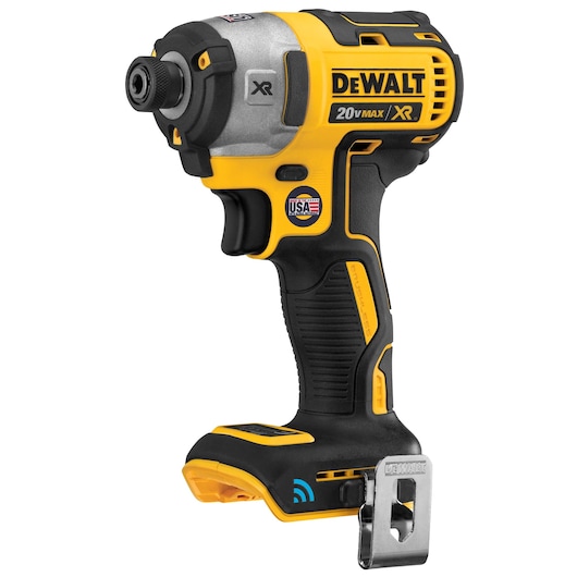 Profile of XR brushless Tool Connect impact driver.