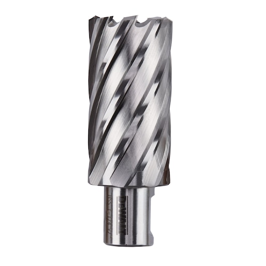 Profile of 1 and quarter by 2 inch high speed steel annular cutter.