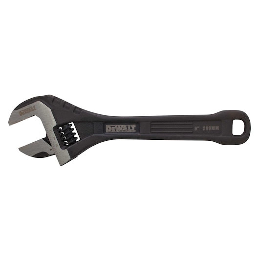 Profile of  8 inch All Steel Adjustable Wrench.