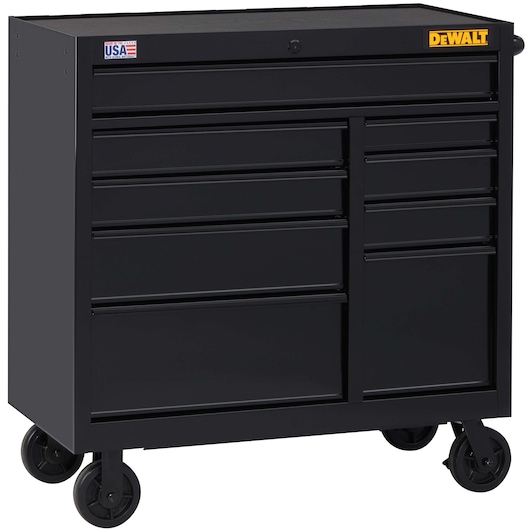 41 inch wide 9 Drawer rolling tool cabinet.