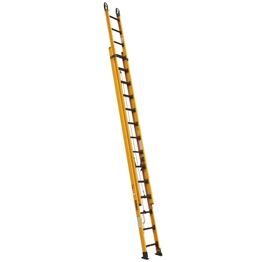 28 foot Fiberglass Extension Ladder 375 pound Load Capacity.